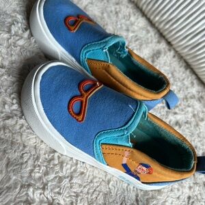 Vibrant Blue and Orange Blippi Kids Sneakers